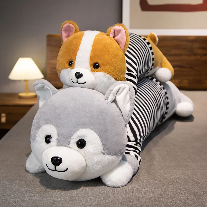 1pc 100cm gigante husky cão brinquedo de pelúcia filhote de cachorro animal brinquedo macio grande dormir travesseiro almofada crianças presente aniversário natal