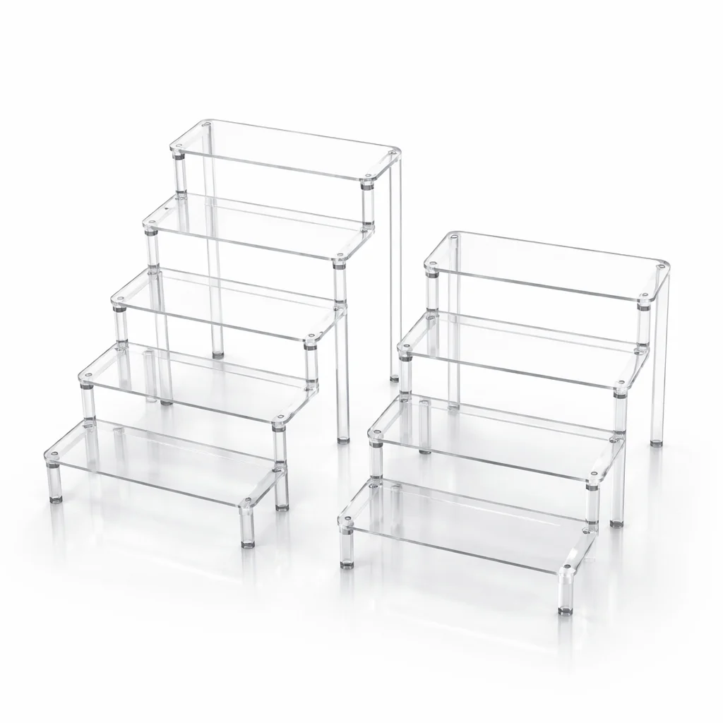 Clear Acrylic Display Stand For Anime Figures Cupcake Shelf Organizer Desserts Holder Jewels Display Risers Stand Perfume Stand