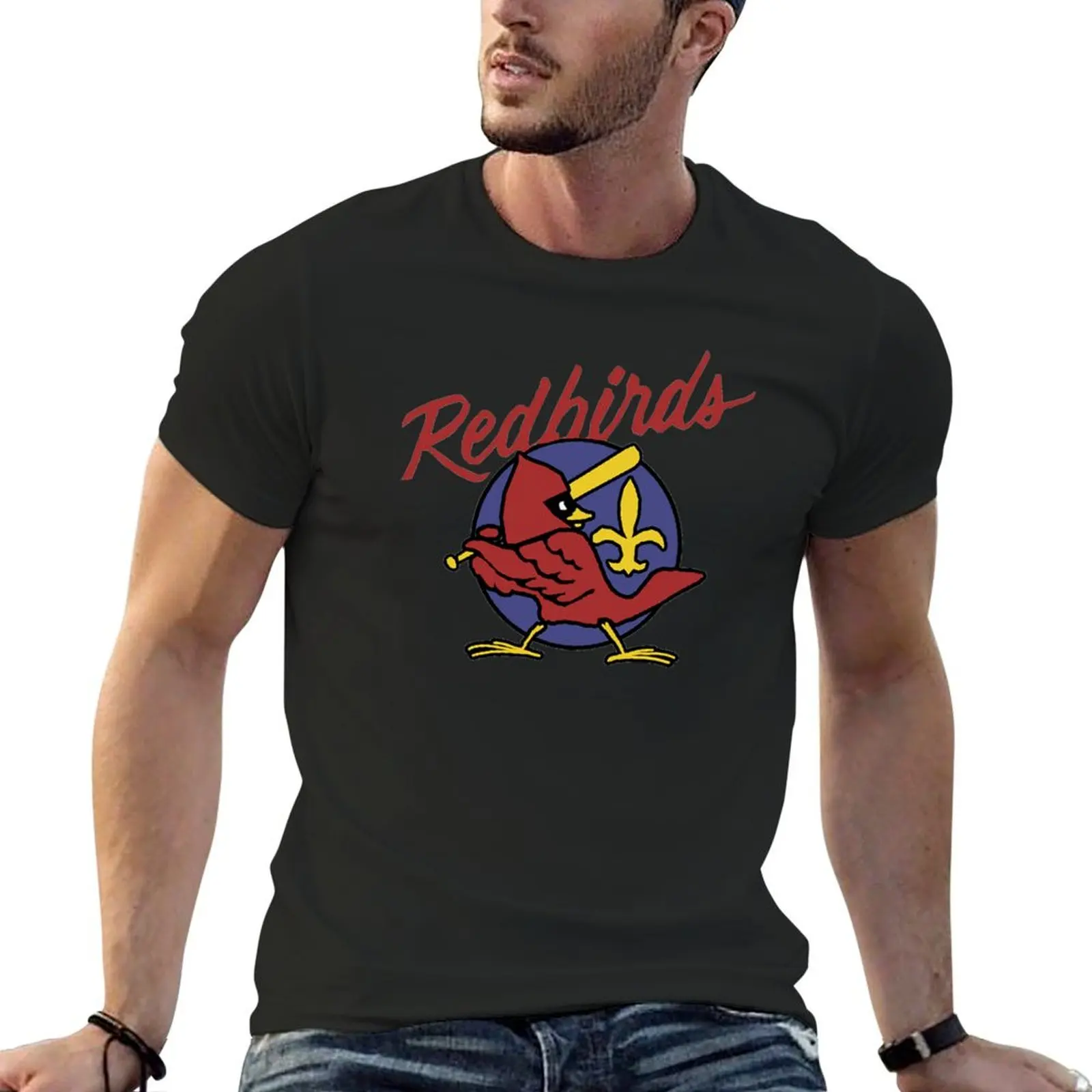 Louisville Redbirds Vintage Minor League Baseball T-Shirt man t shirt sublime basketball graphic tees men t shirt