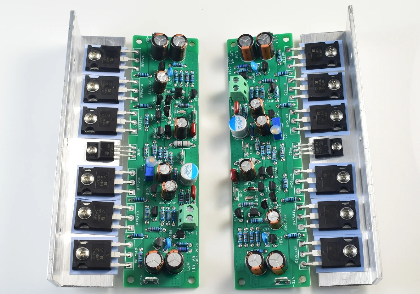 2 шт., плата стереоусилителя L15 MOSFET, 2-канальный усилитель 300 Вт 8R, класс AB IRFP240 IRFP9240
