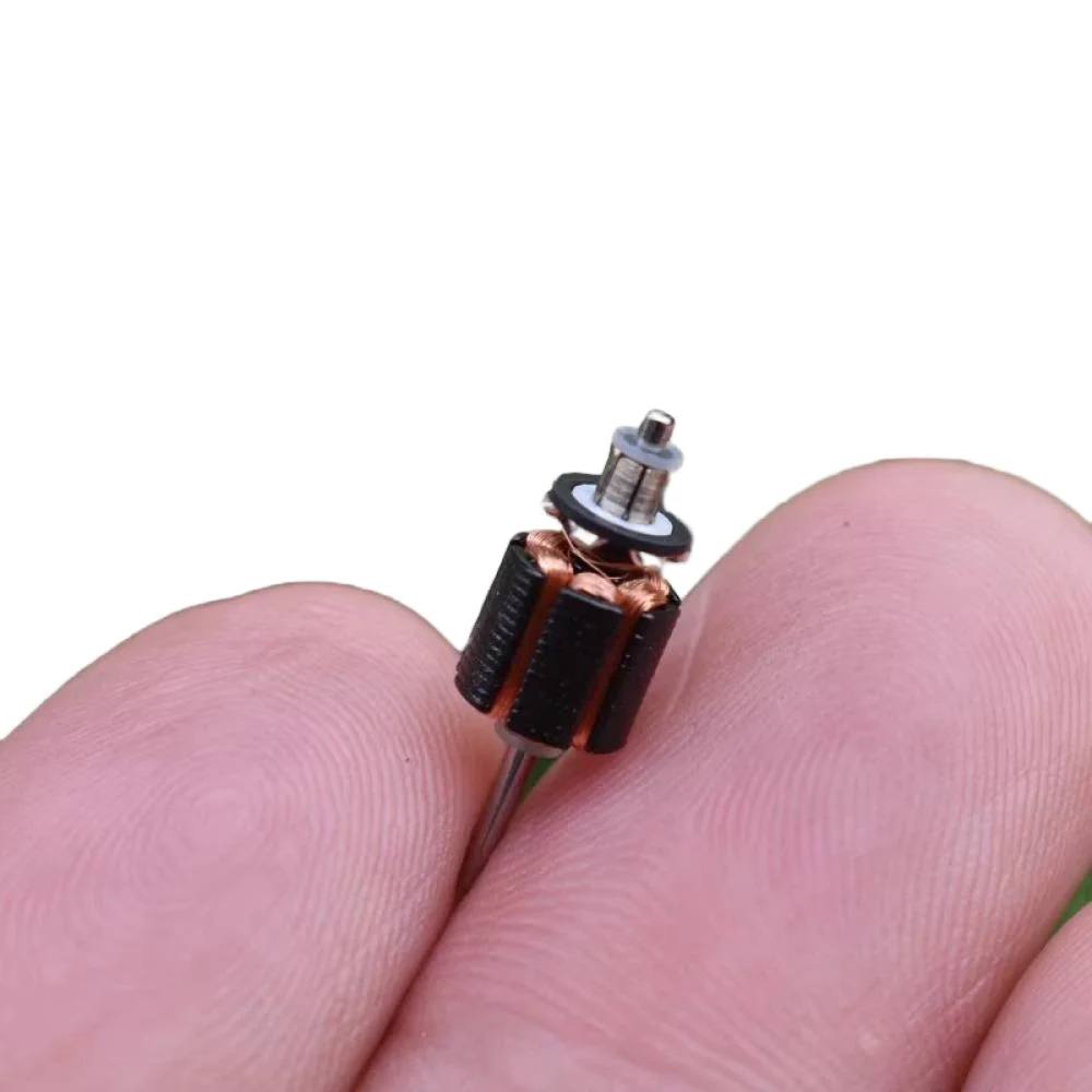 1PCS Square 8MM Mini Precision Motor DC5-6V 25000 RPM Six-pole Rotor Metal Brush Rare Earth Strong Magnet Motor with Cable