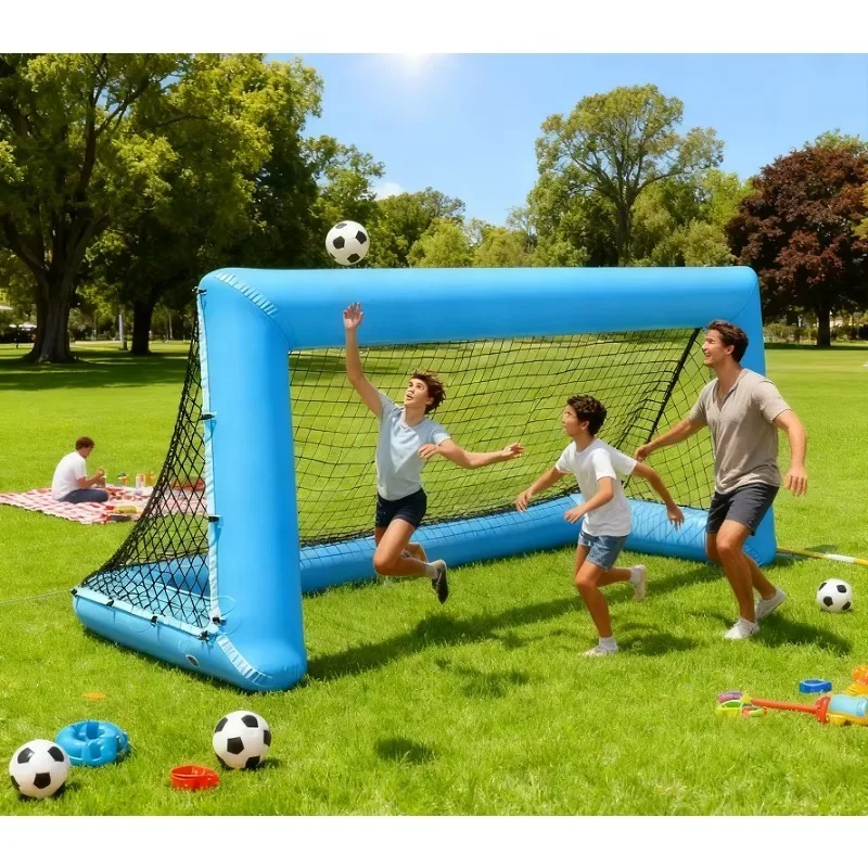 

Inflatable Dual Use Soccer Goal For Water And Land Sports Stable For Outdoor Training Activities