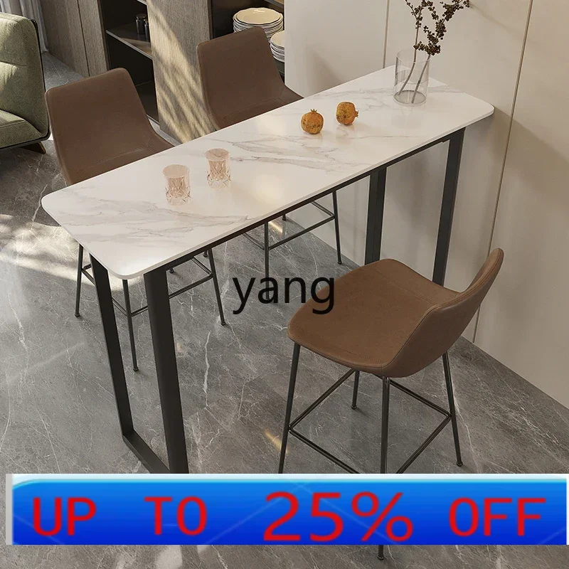 

Ltt against the wall Long strip narrow table High foot home living room Balcony Coffee bar Desk integrated