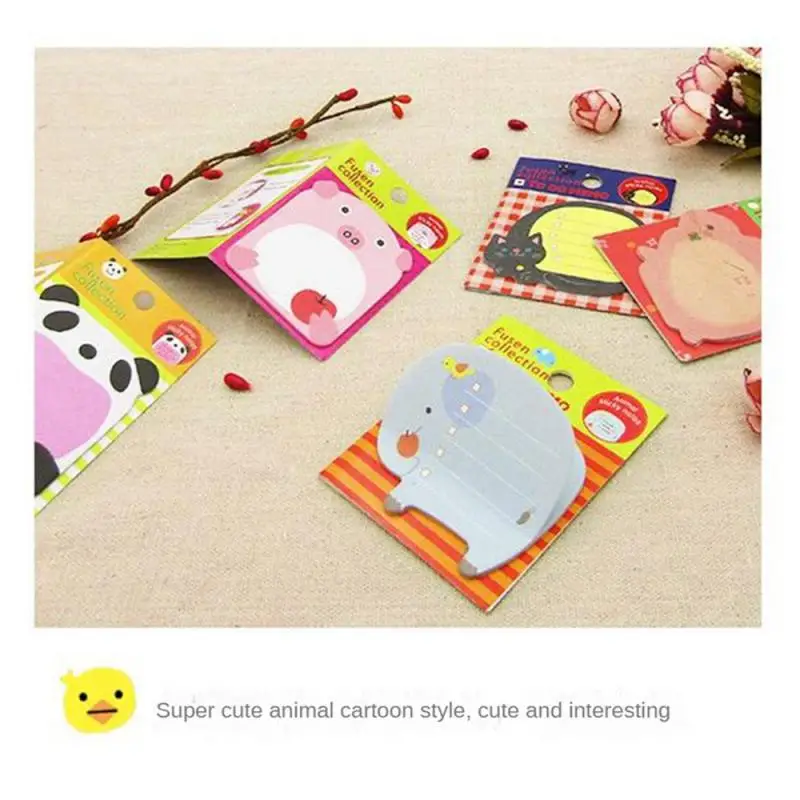 Nota pegajosa animal bonito para estudantes, Creative Post-it Note, Notepad, Memo Pads, Panda, gato, gatinho, papelaria para estudo, escritório, presente