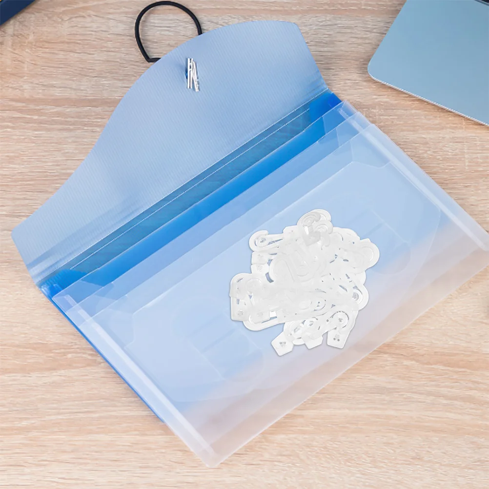 

300pcs Plastic Hooks For Document Bags Heavy Duty Space Saving Hanger Clips Organizer Display Holders Home Office Use
