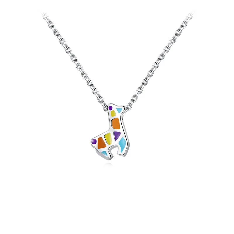 Women's 925 Sterling Silver Giraffe Pendant Necklace