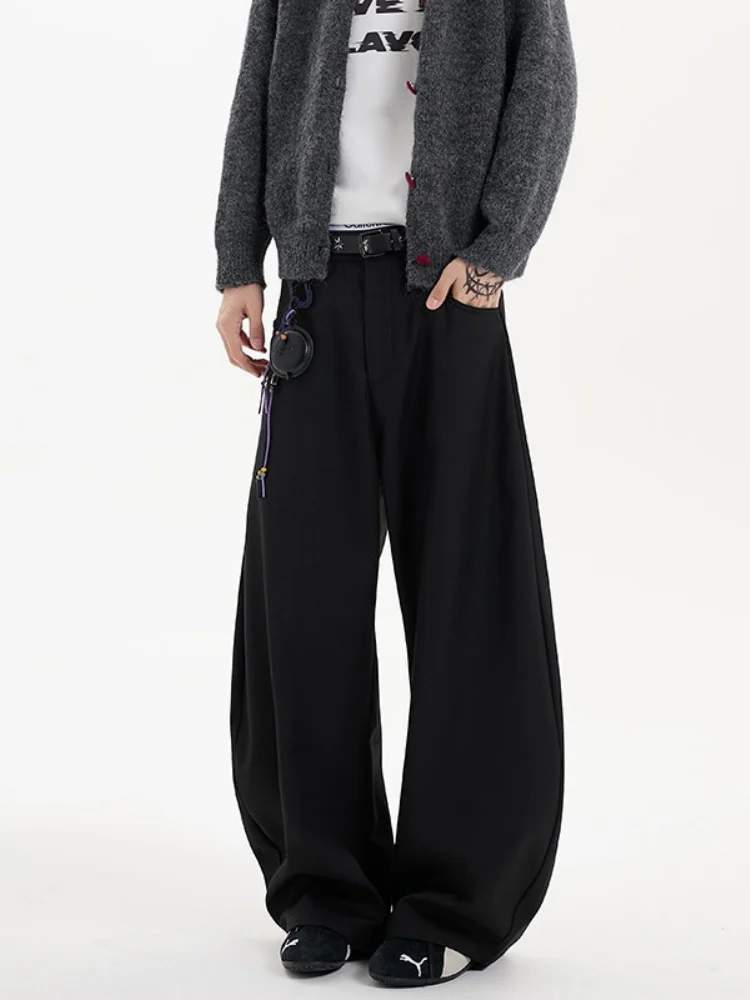 

Men's Spring Autumn Wide Leg Suit Pants American High Street Hiphop Knife Pants Casual Straight Tube Trousers