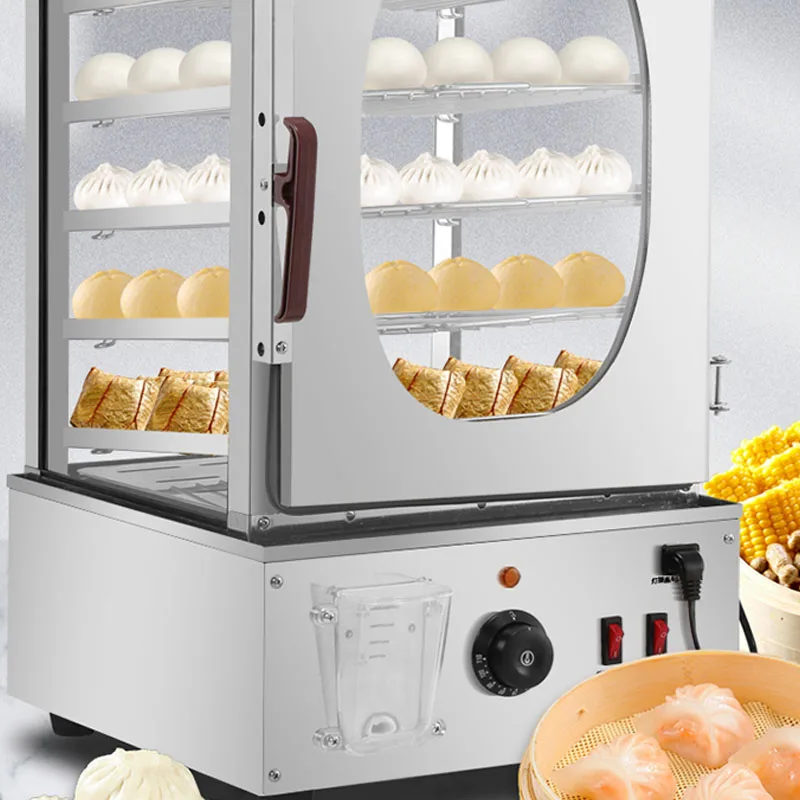 Steaming Oven Commercial Desktop Steaming Bun Machine Glass Steaming Box Convenience Store Steaming Cabinet Insulation