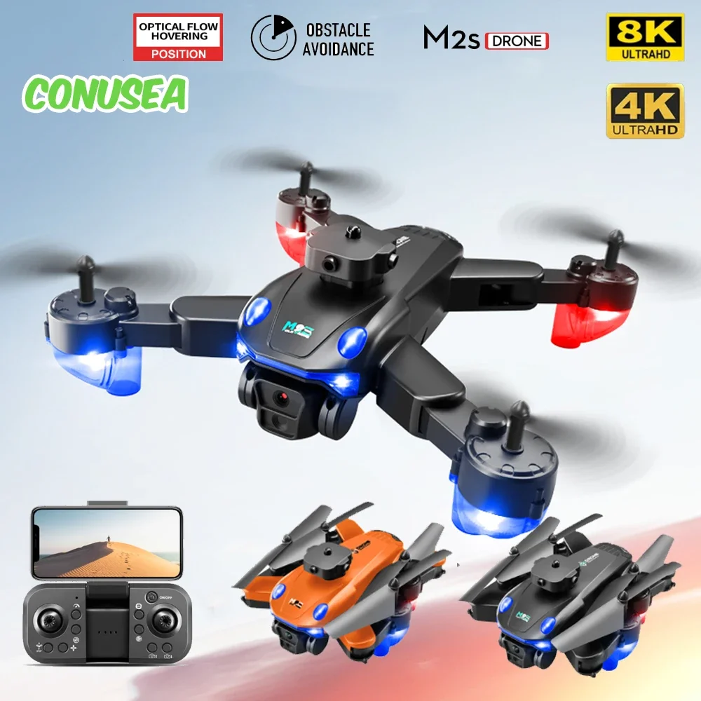 

M2S Дрон Радиоуправляемые дроны 8K 6K 4K Двойная камера Hd Fpv Wi-Fi Квадрокоптер Предотвращение препятствий Профессиональный пульт дистанционного управления Вертолет Игрушки