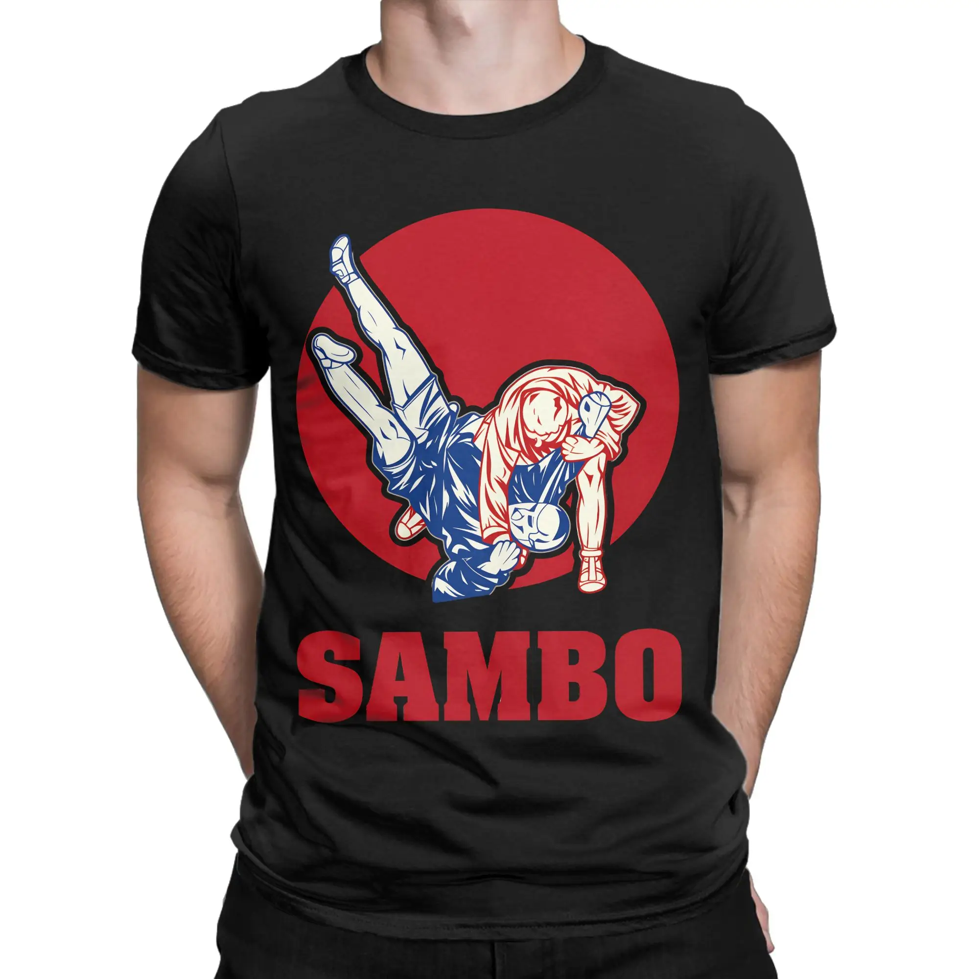Hipster Russian Sambo T-Shirts Men Round Neck Pure Cotton T Shirts  Short Sleeve Tee Shirt Birthday Present Tops