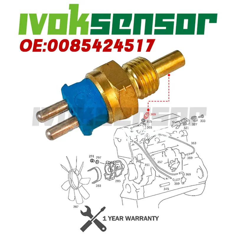 Sensor de Temperatura para Mercedes Benz W124 W126 W129 W201 W202 300E 400E 500E C220 S420 S600 0085424517 A0085424517