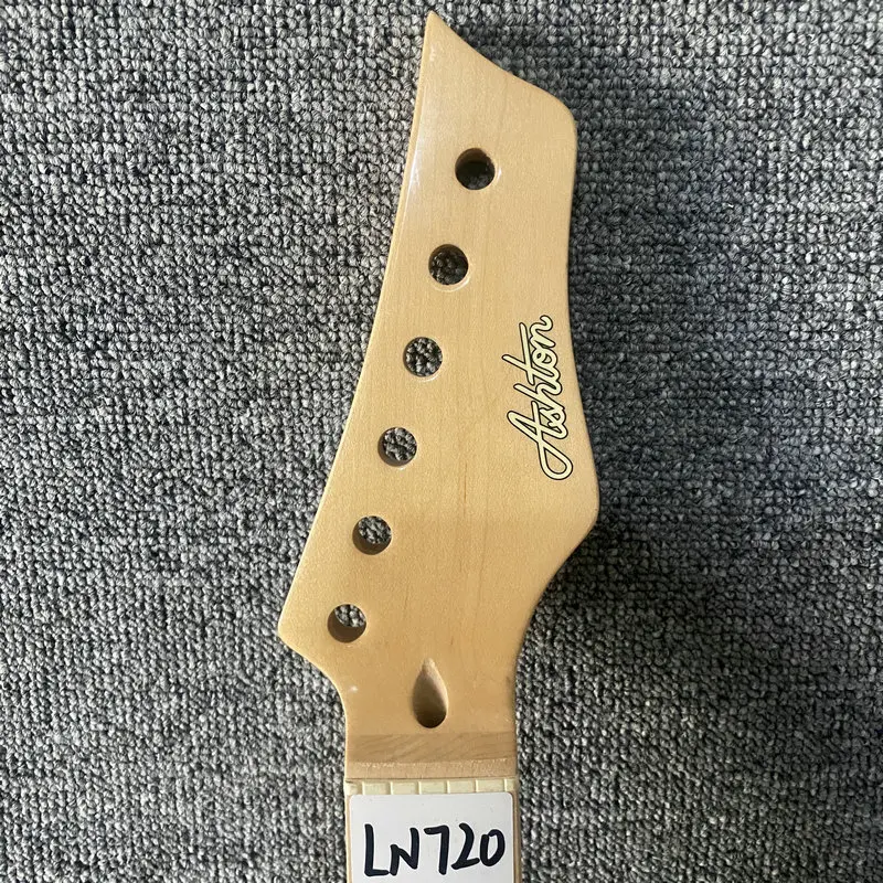 LN720  Original Ashton 6 String Electric Guitar Unfinished Tremolo Guitar Neck 22 Frfets Glossy Maple Right Hand