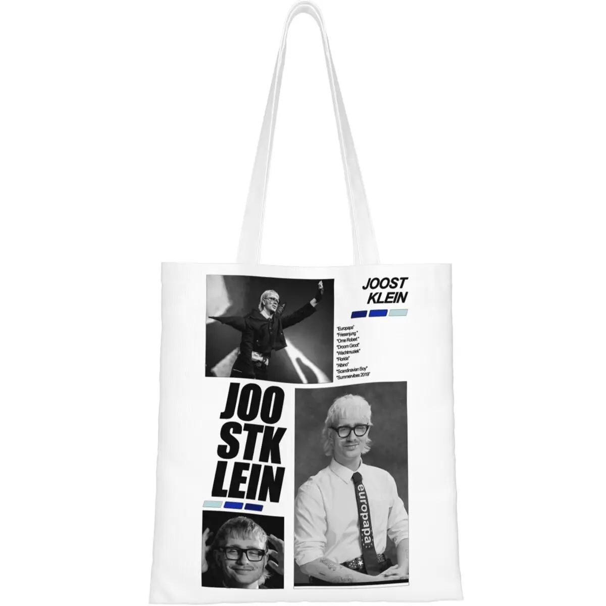 I Love Joost Klein Canvas Tote Bag Y2K Unique Design Europapa Eurovisions Casual Bag for Women Men