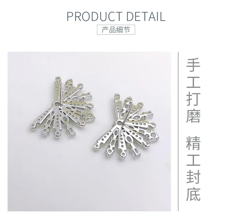 New Flower Earrings 925 Sterling Silver Inlaid Earring Niche Design Versatile Retro Fireworks Style Wedding
