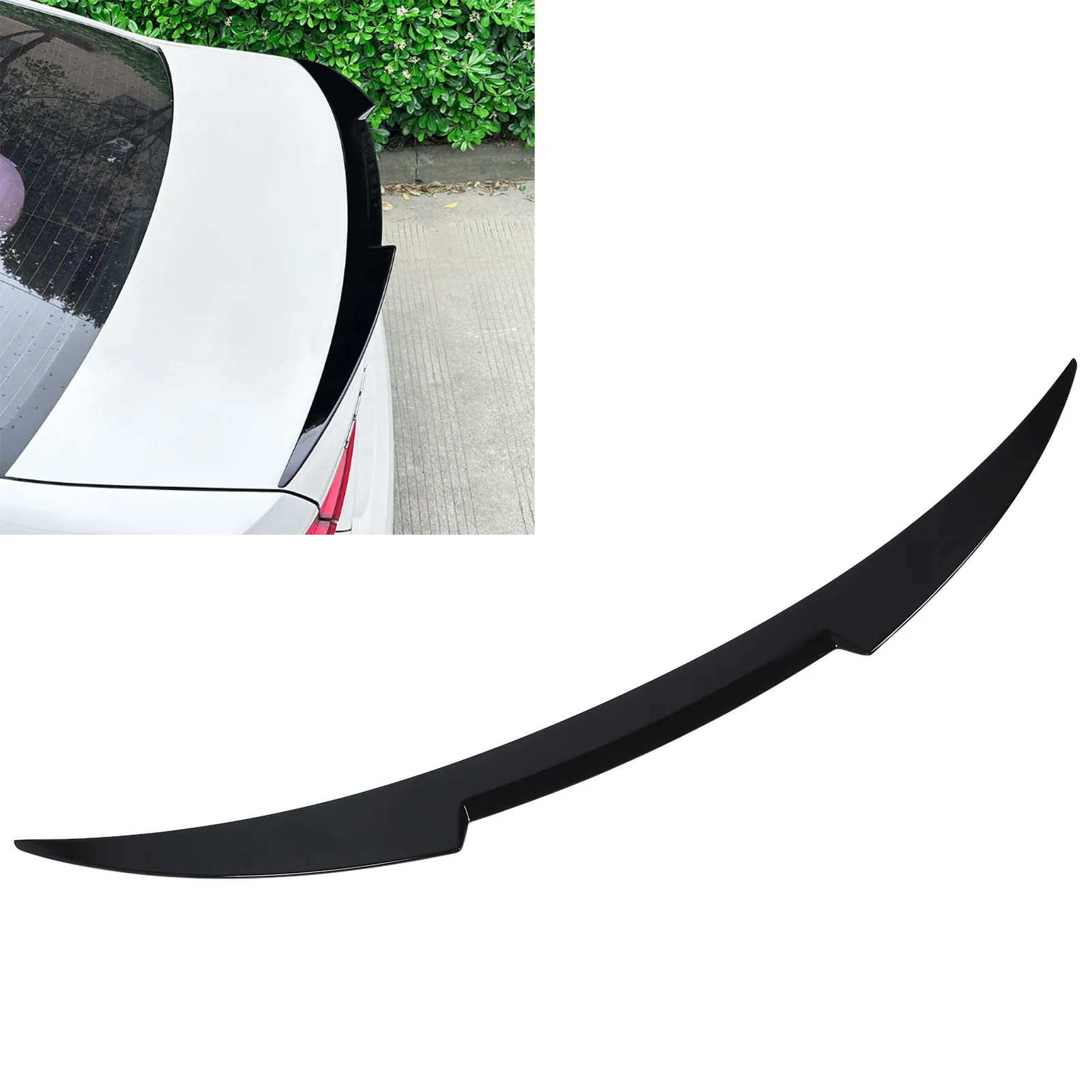 

Спойлер на заднее крыло M4, тип лезвия, стильный, прочный для BMW 3 серии, автоматическая модификация багажника, аксессуар с улучшенной производительностью