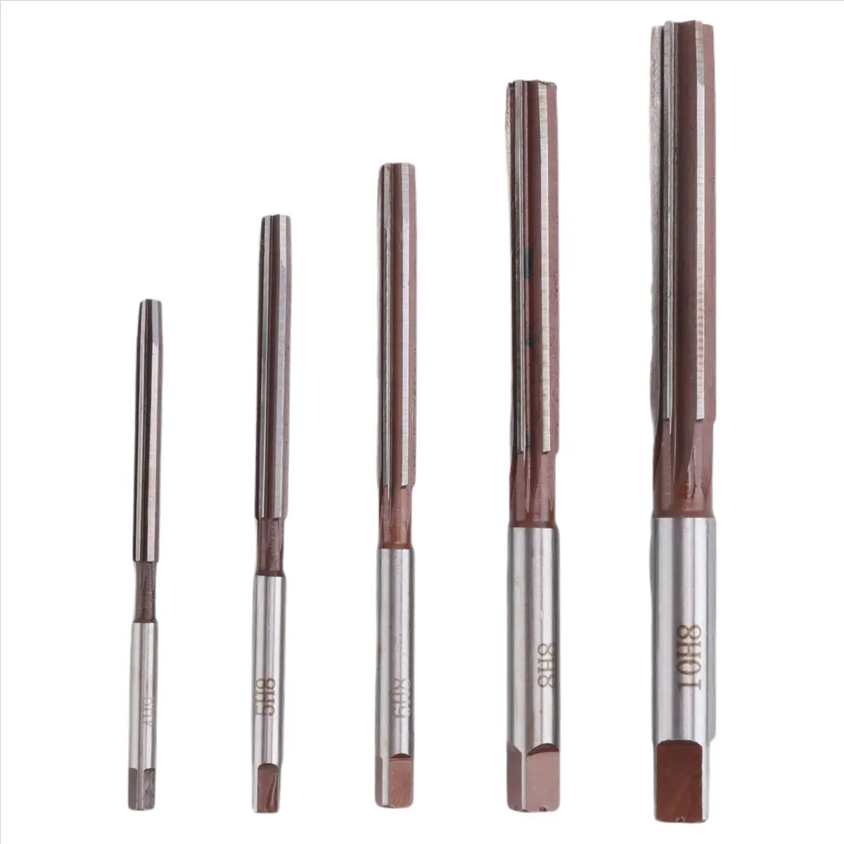 A56K 5pcs Flutes Hand Reamers Set H8 Chucking Straight Shank Hand Reamers Set 4mm/5mm/6mm/8mm/10mm