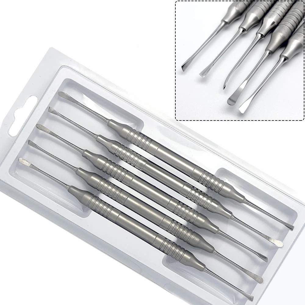 5Pcs Dental Periodontal Instruments Implant Periosteal Separator High Quality Double End Oral Tools