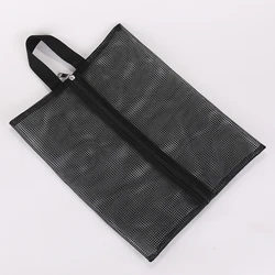 Mesh Beach Bag Large Capacity Portable Shower Handbag Transparent Mesh Makeup Bag Solid Color Travel Swimming Storage Bags