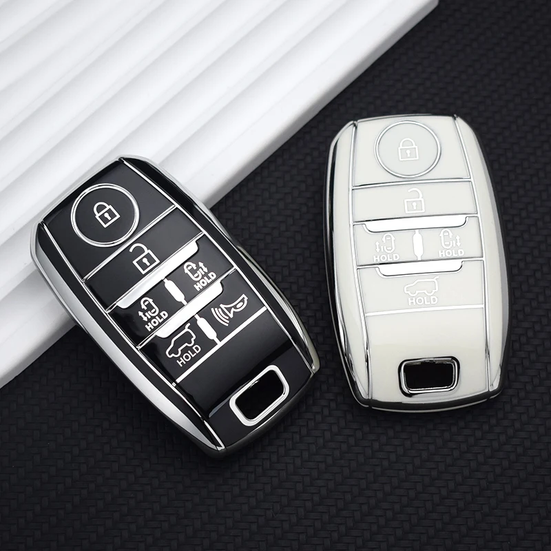 5/6Button Shell TPU Smart Keyless Remote Car Key Case Cover for Kia Sedona Grand Carnival Snugly Sorento L580 Kia Doule Carnival