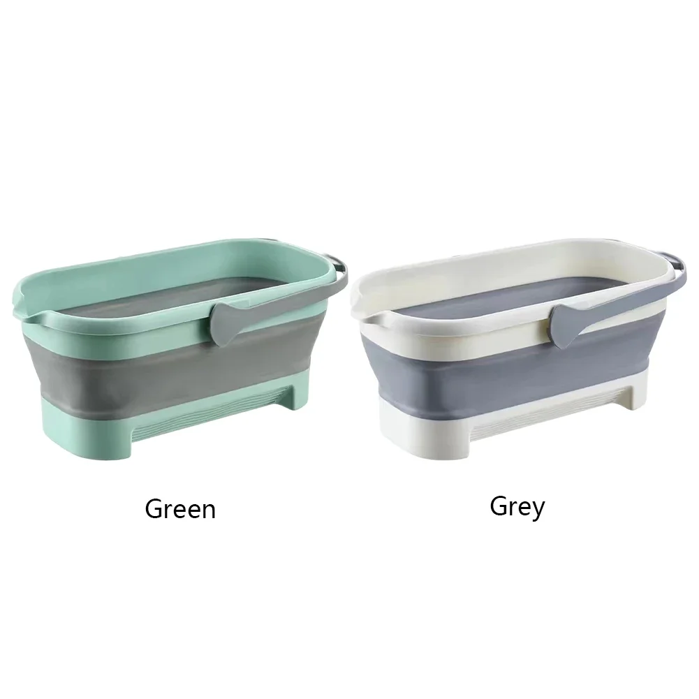 Folding Mop Bucket Rectangular Fishing Baskets Car Washing Basin Portable Large Capacity Wash Bucket Home Cleaning Supplies