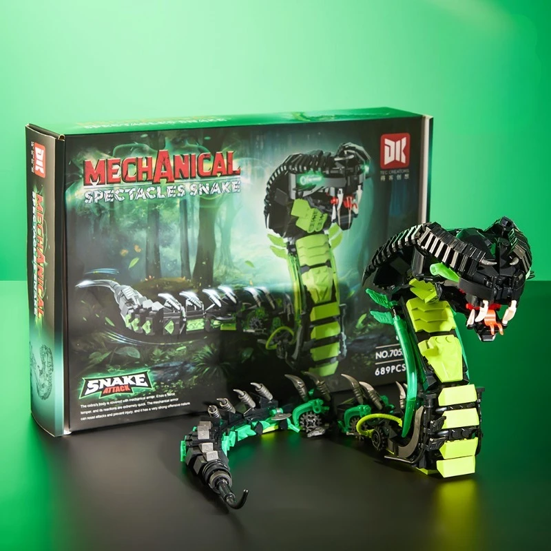 

Creative Mechanical Creatures Building Blocks Model Centipede Spider Cobra Manta Ray Octopus Puzzle Desktop Decoration Gift