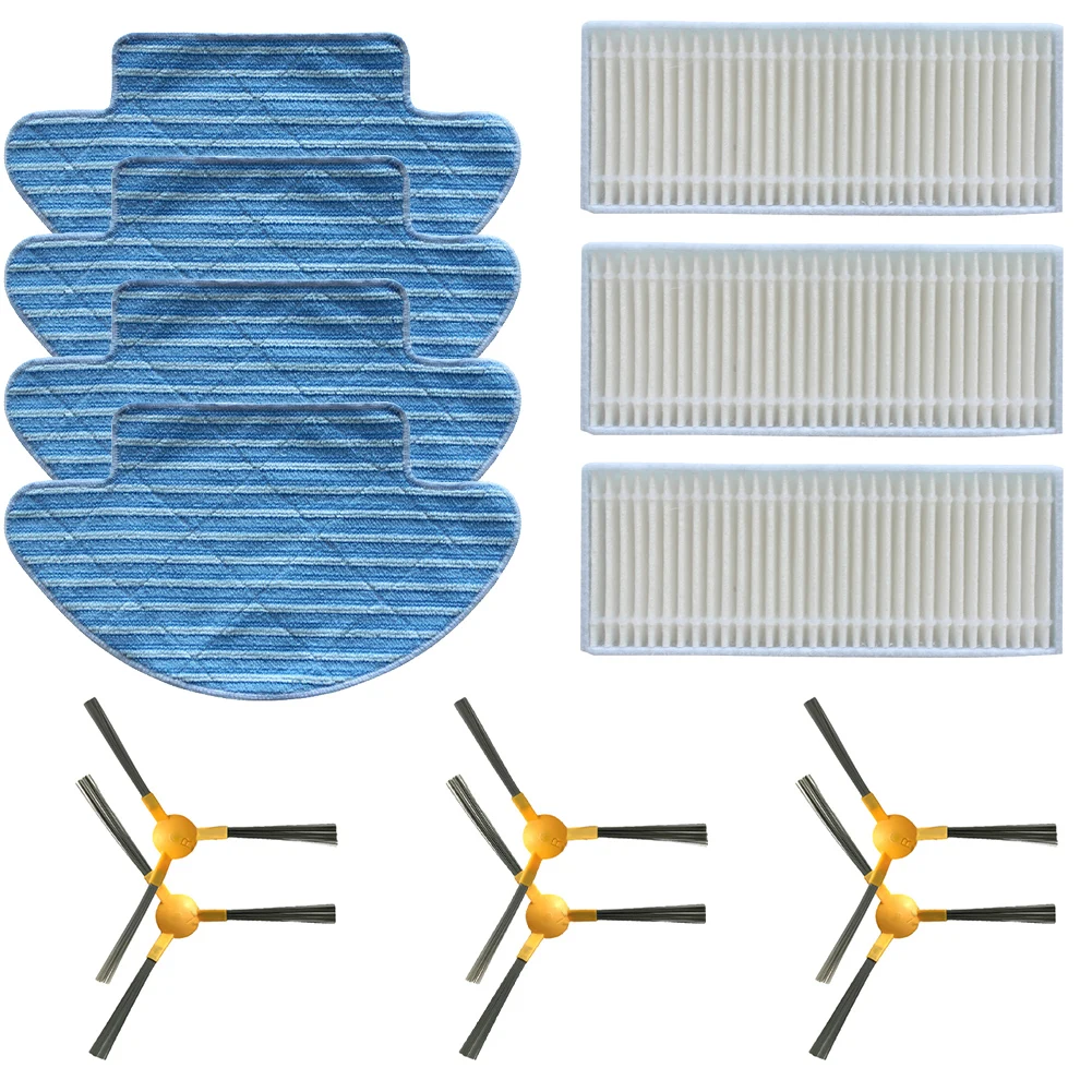 Upgrade Your Vacuum with Replacement for Spin Edge Side Brush Mop Cloths Rag Filter for Haier T550W and for ikohs for netbot for
