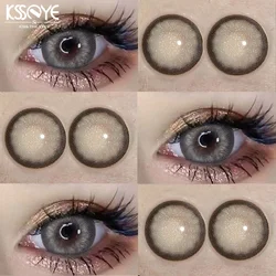 Duoxiu 2pcs Myopic Contact Lenses Black Gray Eye Beauty Pupil With Diopter Natural Blue Brown Lens High Quality Natural