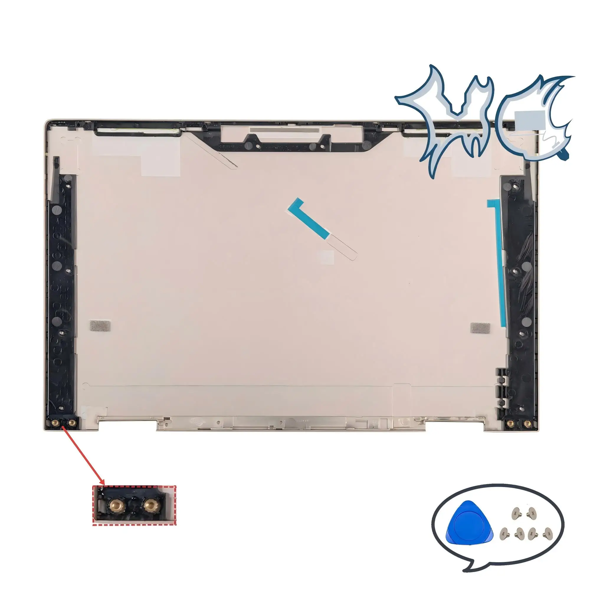 ENVY X360 13-BD TPN-C152 LCD Back Cover Gold/Silver