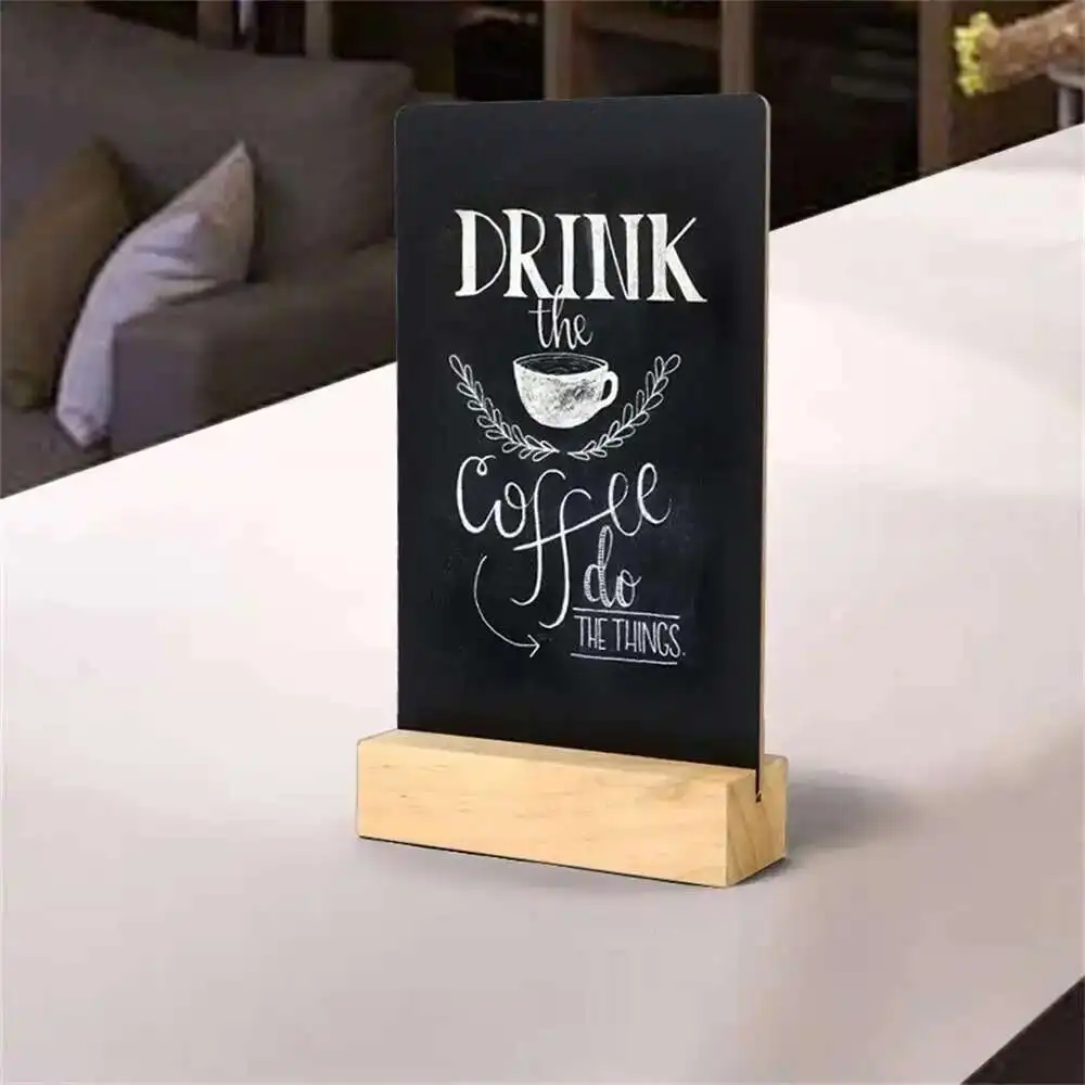 Mini Blackboard Pesan Berdiri Menu Harga Stand Rak Display Meja Papan Billboard Signage Plate Table Top Meja Tanda