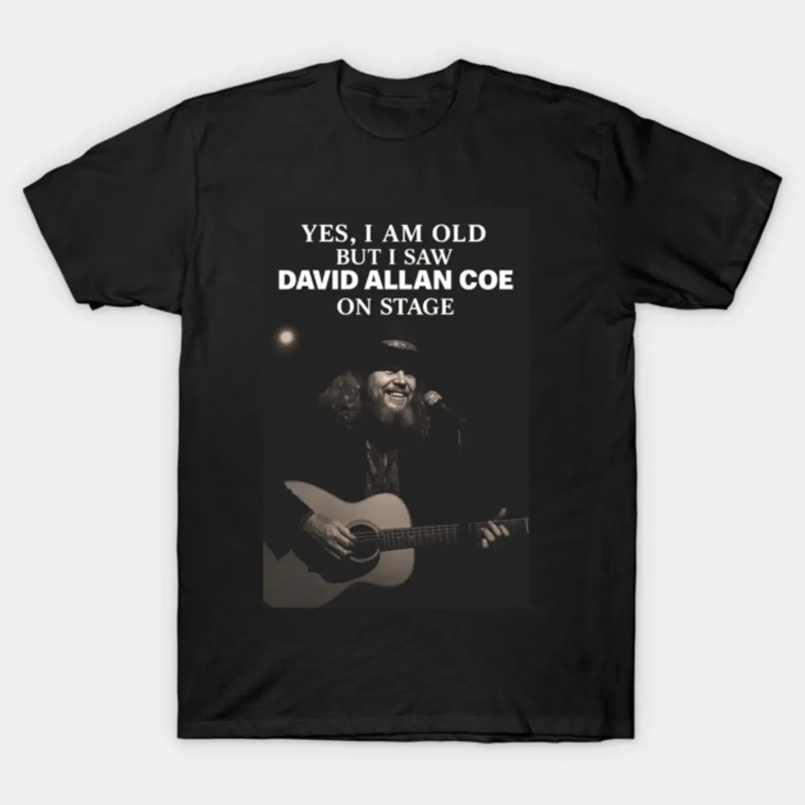 David Allan Coe On Stage T Shirt vintage Washed Casual Stylish Comfortable Versatile Top For Everyday Wear streetwear fashion