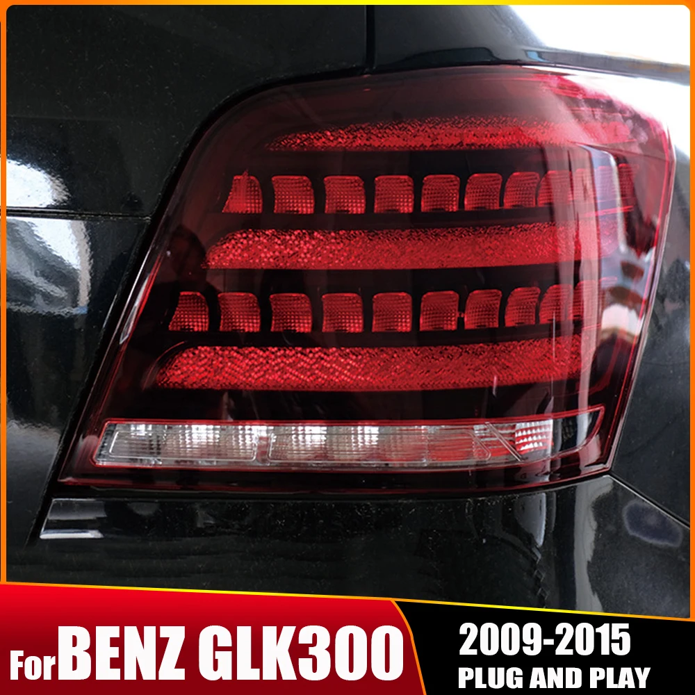 2PC LED Tail Light Assembly for Benz GLK 260/300 2009-2015 Taillights Plug and Play LED Running Dynamic Turning Rear Taillights