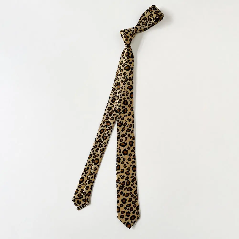 Korean Leopard Print Necktie Long Printed JK Uniform Necktie Y2K College Style Shirt Tie Decoration Performance