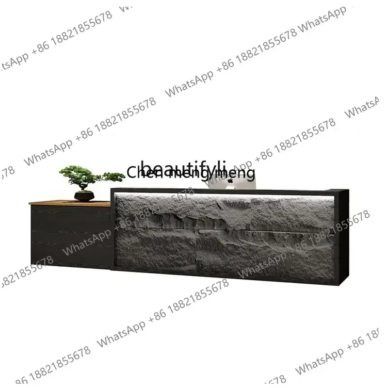 H134 New Chinese front desk Beauty shop Retro bar Food & Beverage B & B checkout page Hotel reception desk