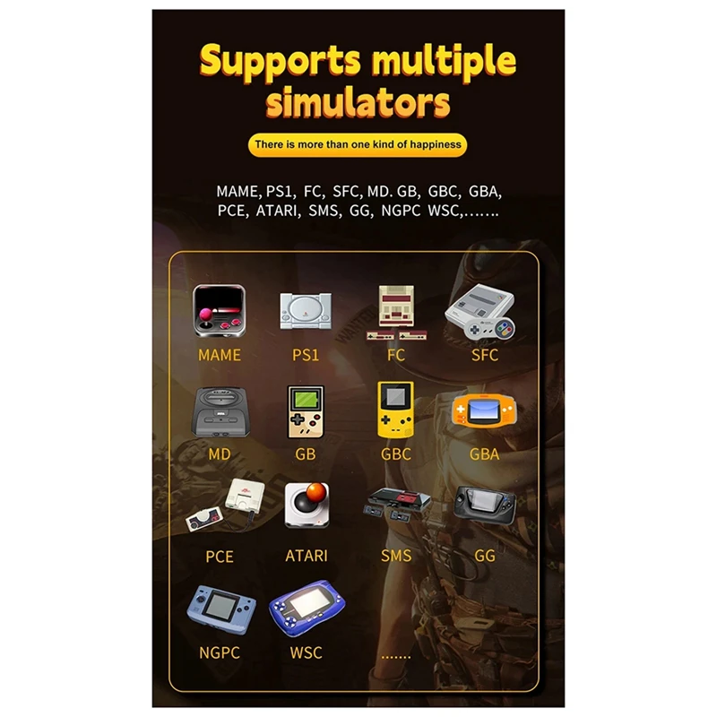 ●New SF3000 Retro Handheld Game Console 4.5 Inch IPS Screen Games Machine Kids Wireless Mini Portable Game Player-ABFB