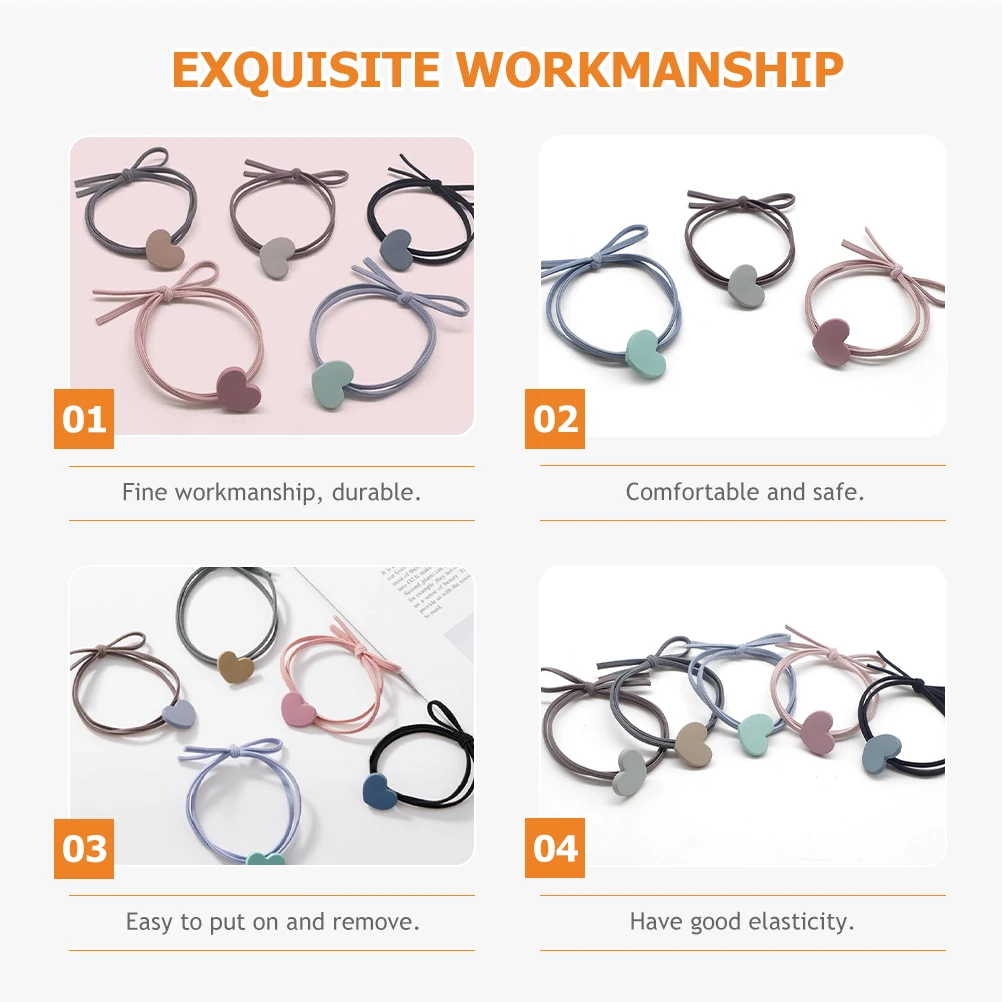 

15pcs Bow Tie Ties For Women Girls Ponytail Holders Elastic Small Thin Bands Durable Stretchy Lightweight Accessories Medium