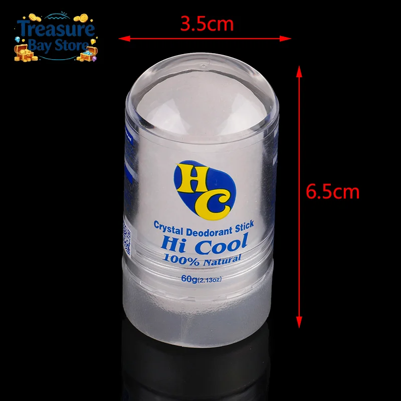 60g Natural Crystal Alum Stick Deodorant, Portable Underarm Antiperspirant Odor Remover view 6