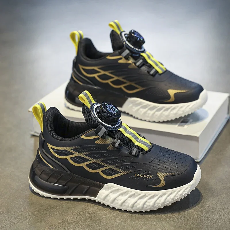 เด็กรองเท้าเด็กรองเท้าผ้าใบสําหรับ Big Boys กันน้ําเด็กวัยหัดเดินกีฬารองเท้าลื่น 7-15Y ขนาด 29-40 #