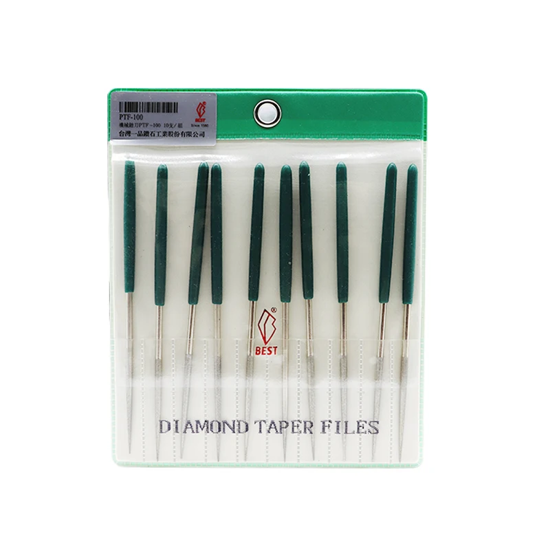 Best 150# 200# 400# Diamond Hand Assorted File Set PTF-10 Wholesale Used in Metal Mold Jewelry DIY Polishing Deburring