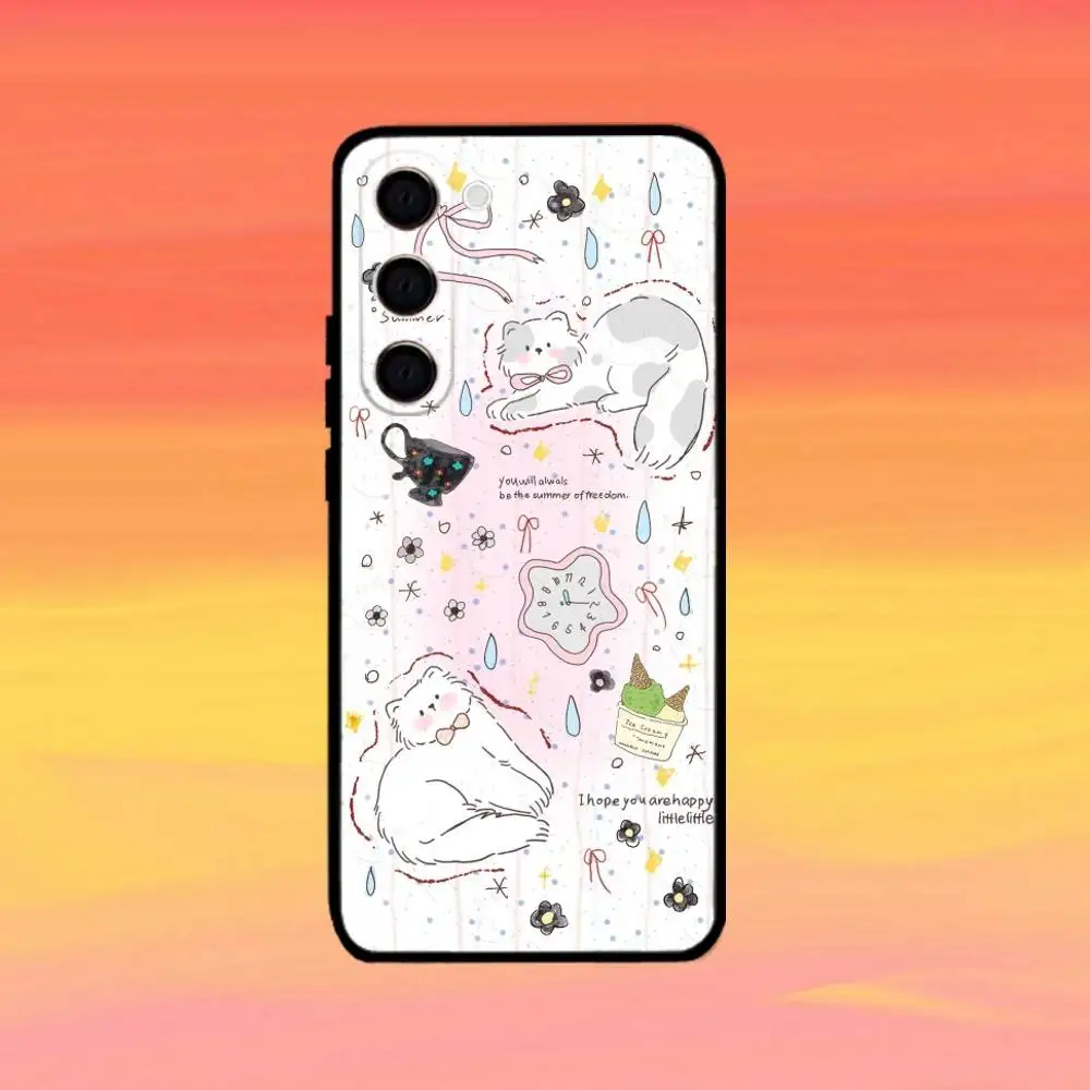 حافظة هاتف لطيفة على شكل حرف K لهاتف سامسونج جالاكسي A73، A72، A71، A70، A53، A52، A51، غطاء أسود ناعم آخر #6