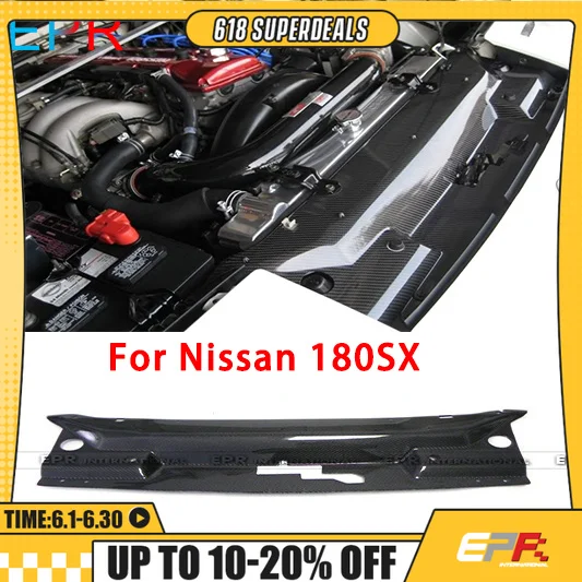 Panel de refrigeración para Nissan 180SX, fibra de carbono, para defensa en garaje