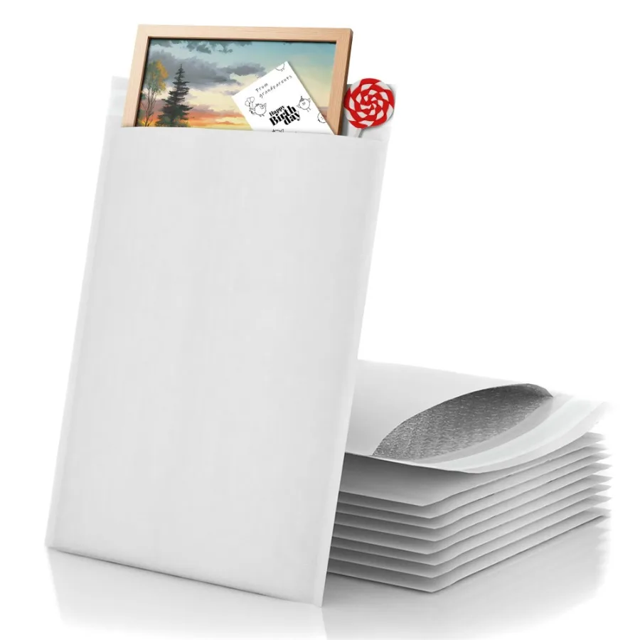

Kraft Bubble Mailer 12.5 x 18 Inches. Pack of 10 White Kraft Bubble Mailers. SelfSealing Waterproof Bubble Shipping Envelopes P
