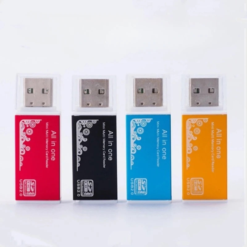 4 in 1 Card Reader USB 2.0 Multi Card Reader Memory Adapter For Memory Stick Pro Duo Micro SD/T-Flash/M2/MS Card Reader