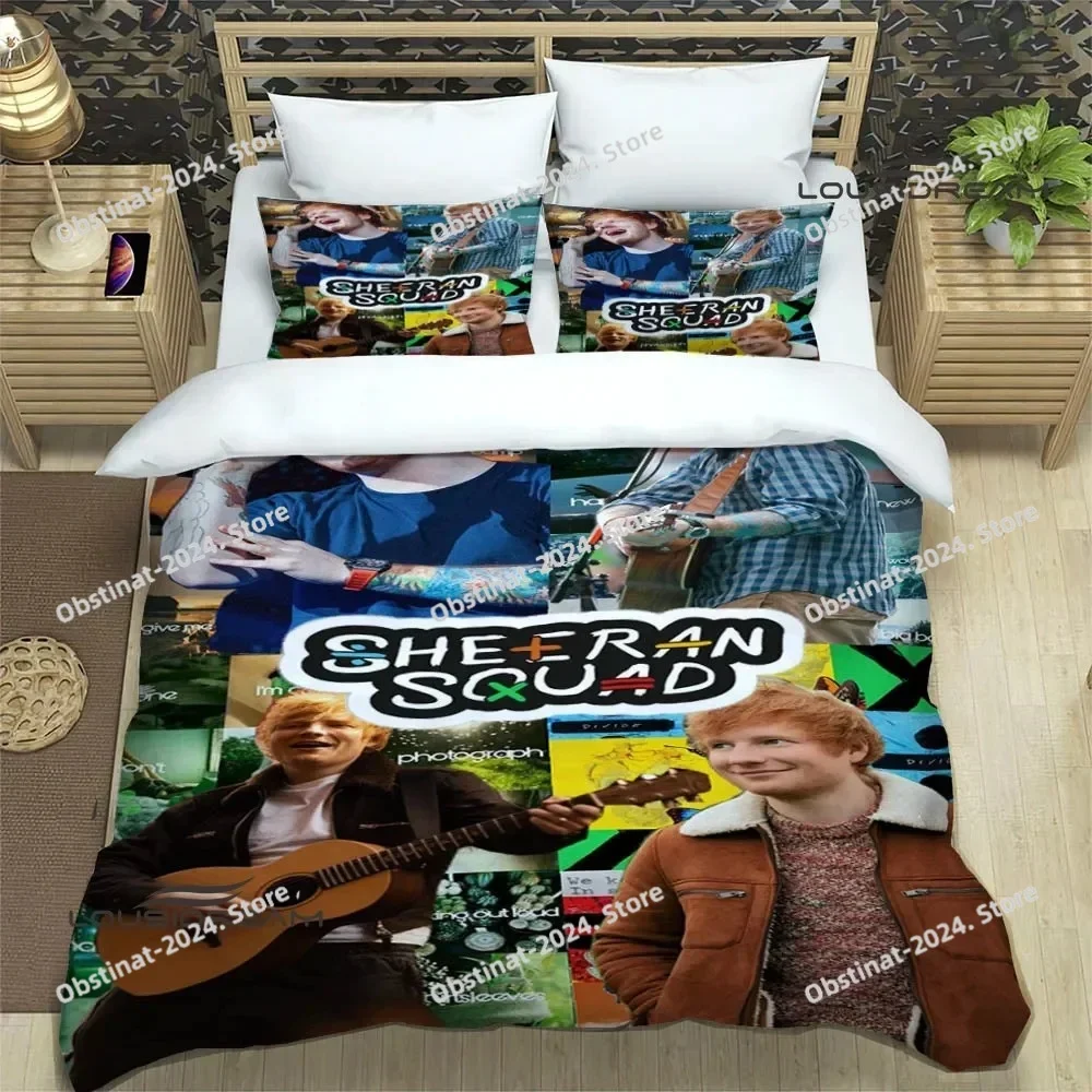 

Top Singer Ed Sheeran Bedding Set Duvet Cover Full Queen King Size Pillowcase Bed Printed Bed Set Aldult Kid Bedroom Single Twin