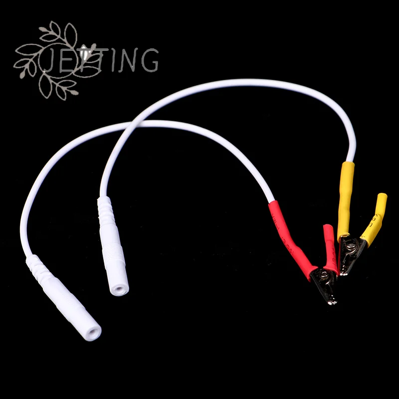 

Hot 1pcs 19.5cm Tens/Ems Tieline Alligator Clip Cable Wire Electrode For SDZ-II Electronic Acupuncture 2mm Pin Type Cable