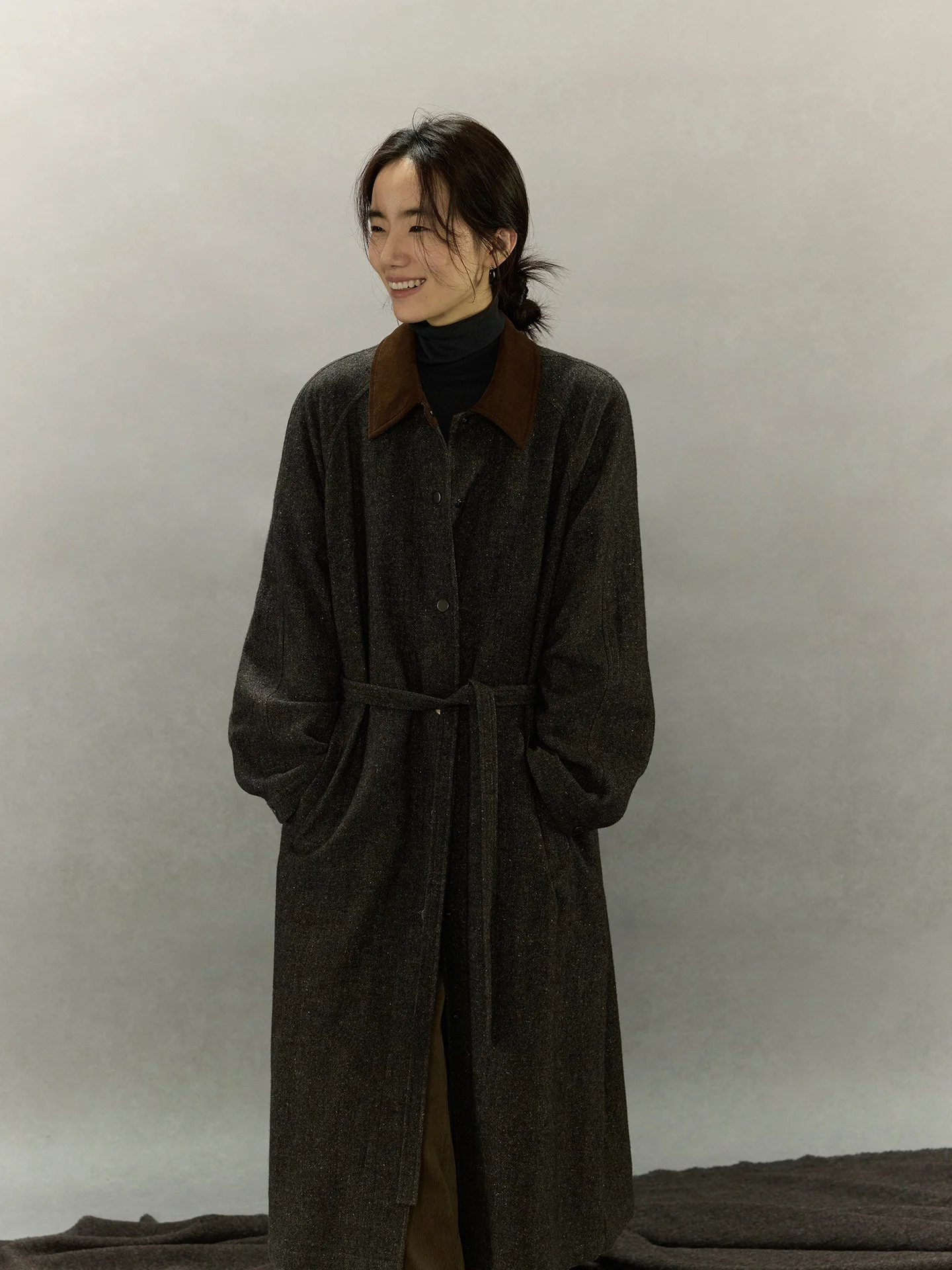 

Шерстяное пальто Nomumad из льна и шерсти, осенне-зимнее, винтажное, средней длины, с длинными рукавами, для повседневной носки, в разных цветах