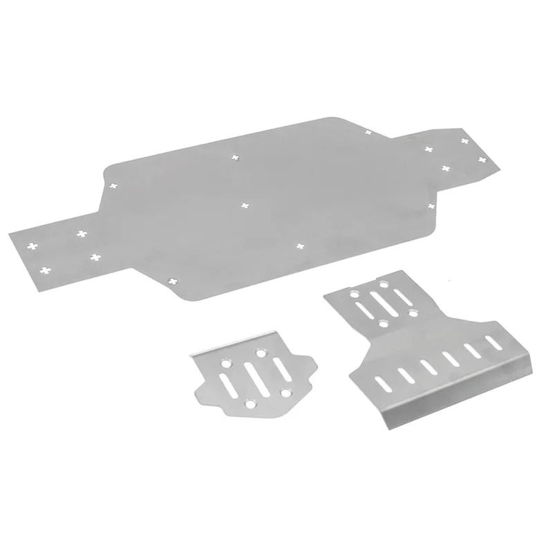 Placas protectoras delanteras y traseras para coche teledirigido, Kit de armadura inferior de Metal para MJX 7303 1/7, accesorios para coche teledirigido