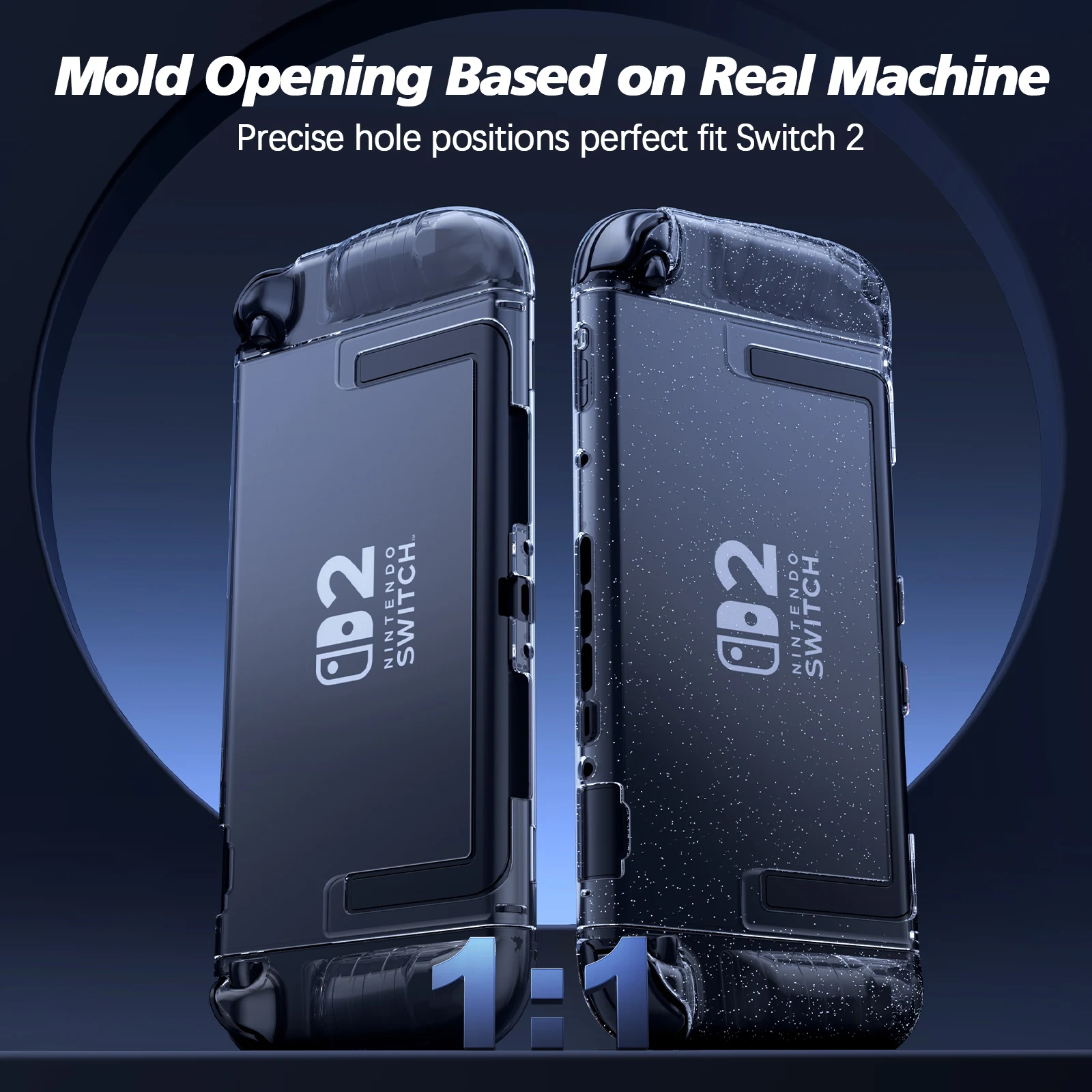 HUADAI مناسبة للتبديل 2 2025 حافظة واقية للكمبيوتر الشخصي الشفافية مقبض وحدة التحكم في الألعاب حزمة كاملة رقيقة جدا سبليت واقية #5