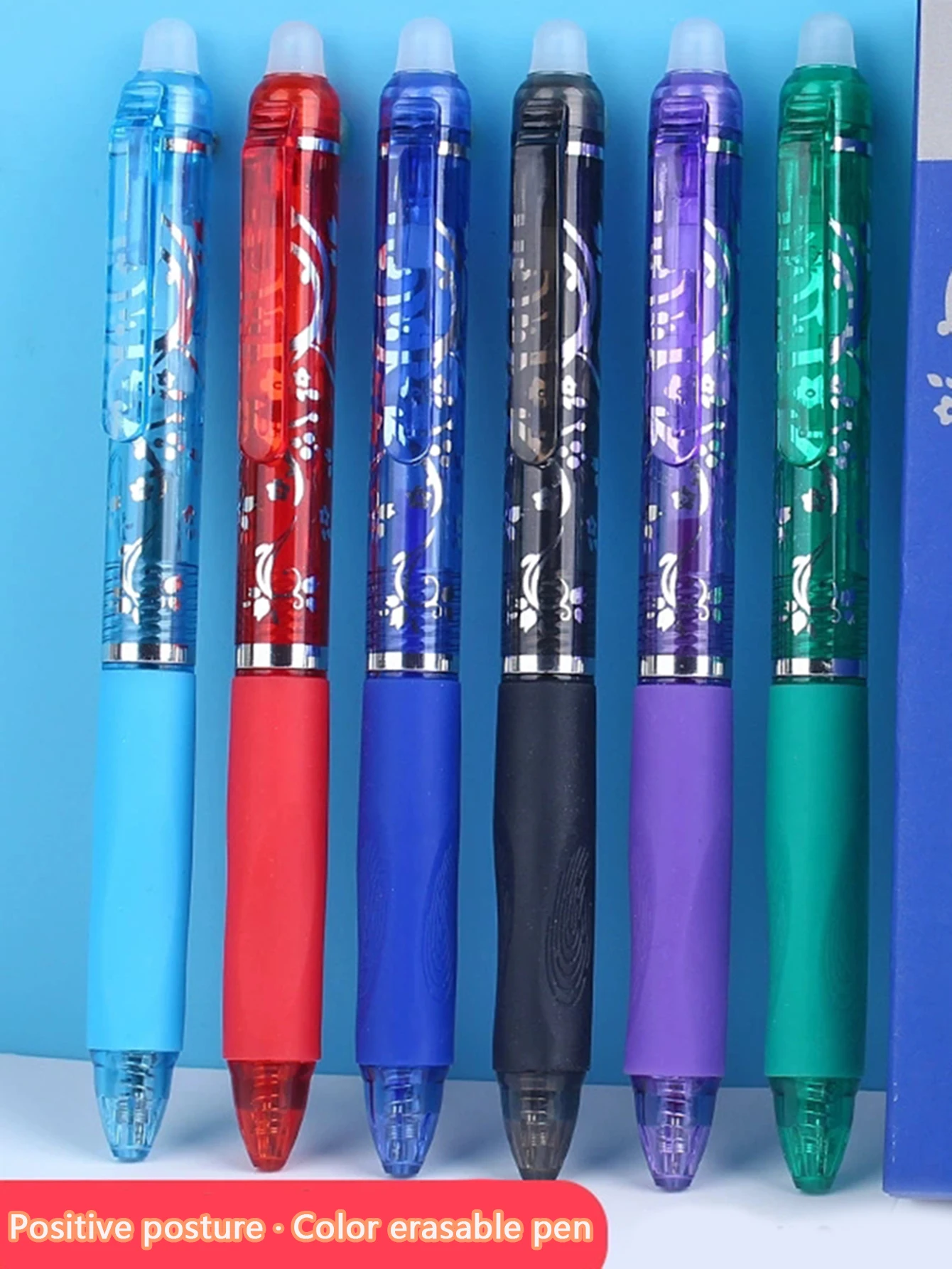 

Стираемая гелевая ручка Kawaii, многоразовые и выдвижные гелевые ручки, наконечник ST, чернила разных цветов 0,5 мм, чехол из 6 упаковок