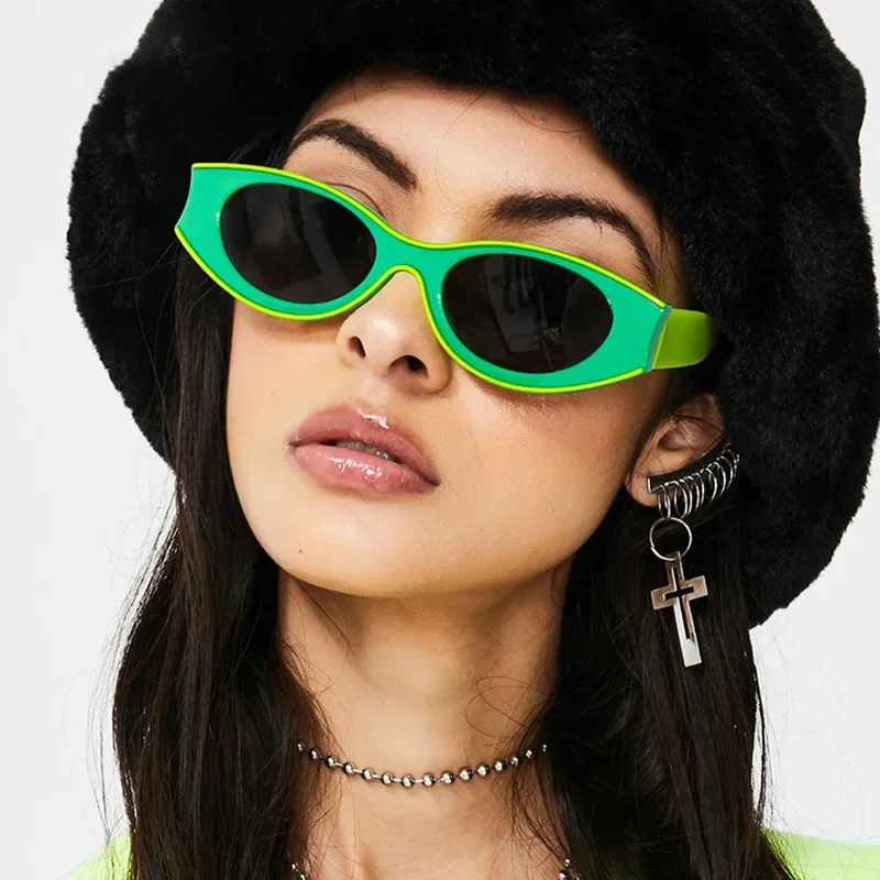 New Fashion Vintage Oval Sunglasses UV400 Sun Shades Retro Full Frame Goggles Summer Outdoor Travel Sun Glasses for Men Women