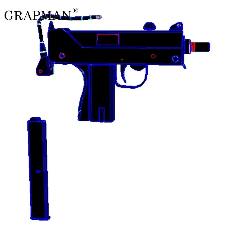

American Mac-10 Submachine Gun 1:1 Handmade DIY Paper Model Toy